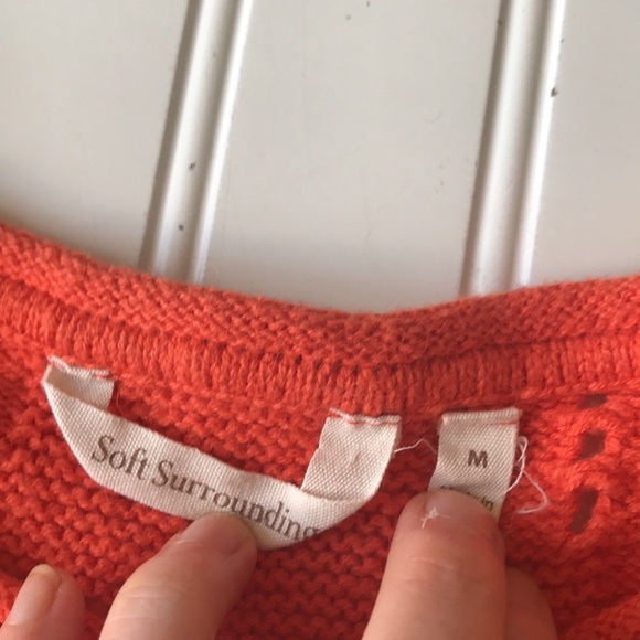Soft surroundings wool blend sweater orange - Picture 5 of 7
